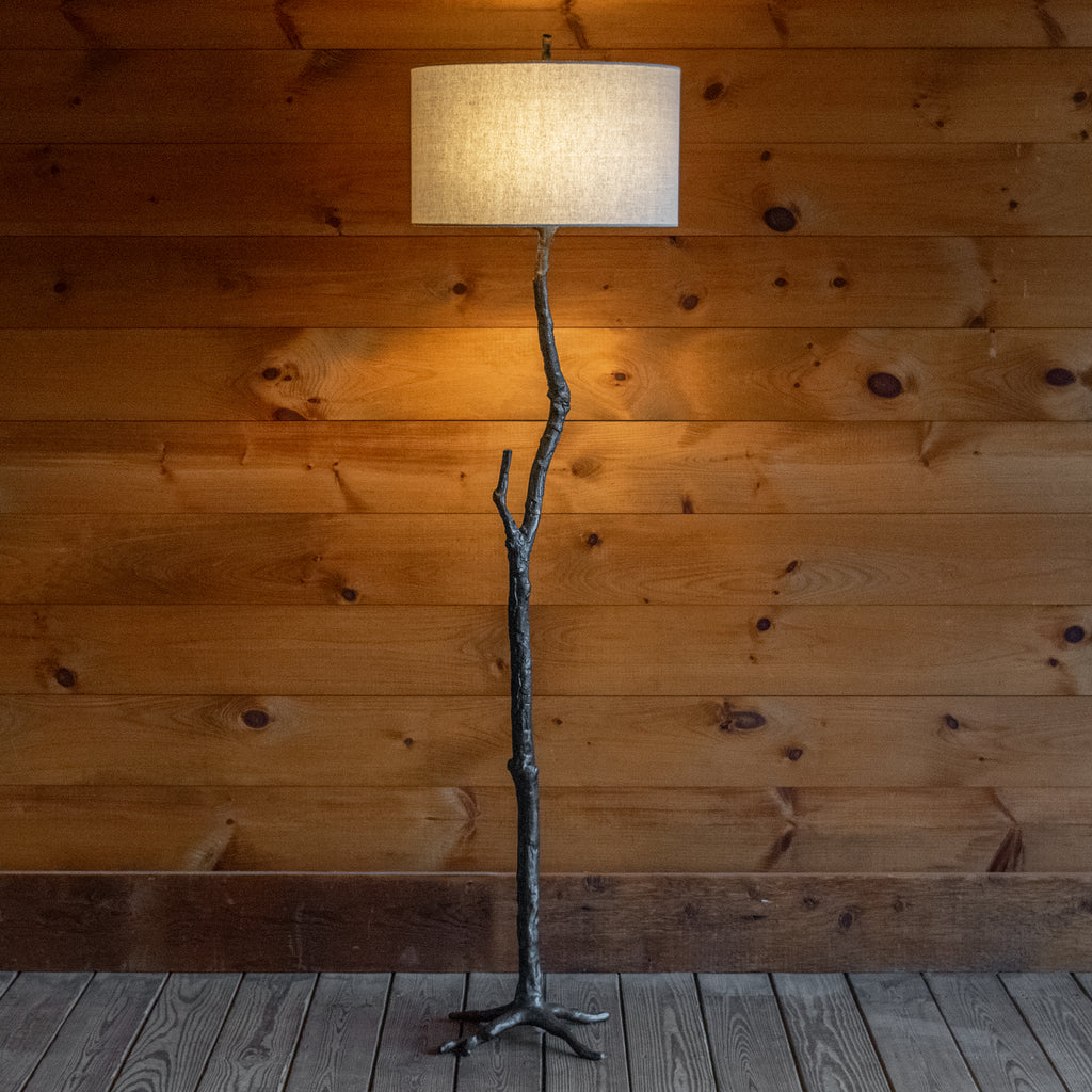 Boreal Cast Iron Tree Floor Lamp, Front View