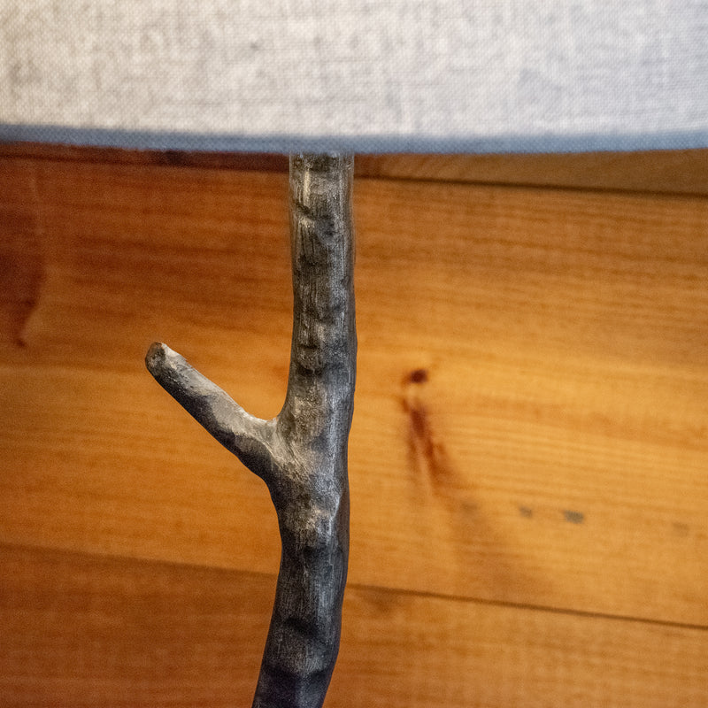 Boreal Cast Iron Tree Table Lamp, Base Twig Detail