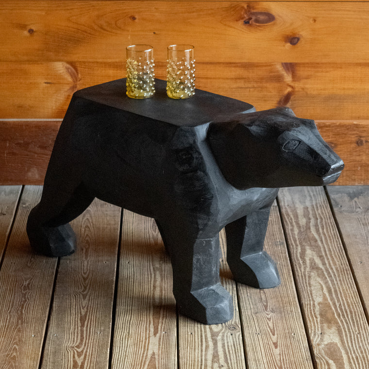 Carved Bear Side Table