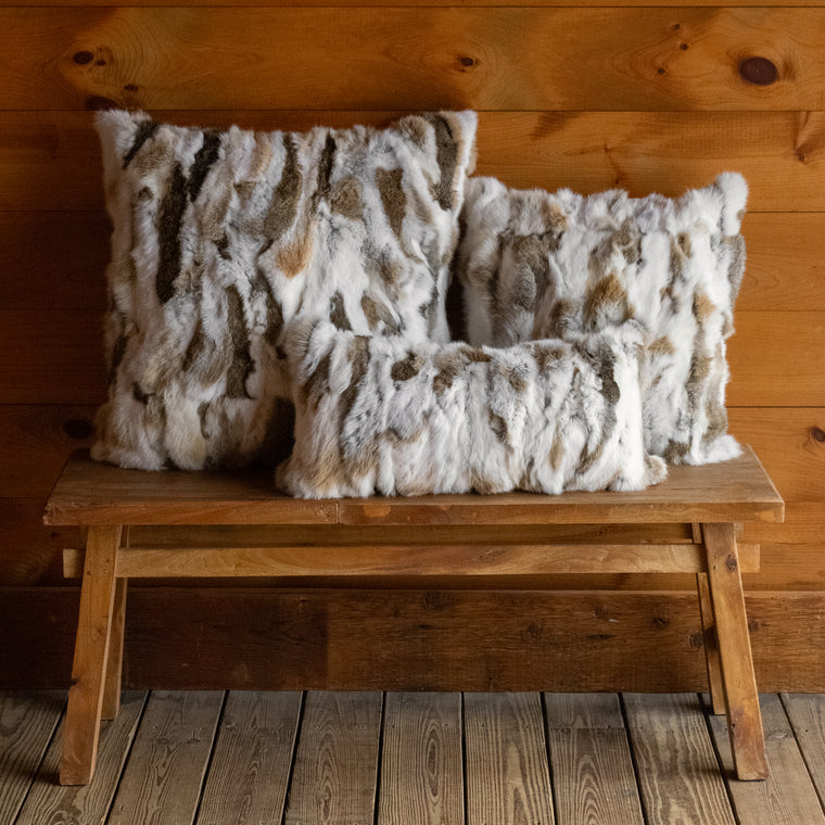 Rabbit Fur Pillow