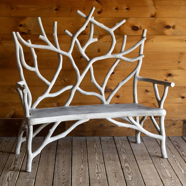 Faux Bois Twig Garden Bench