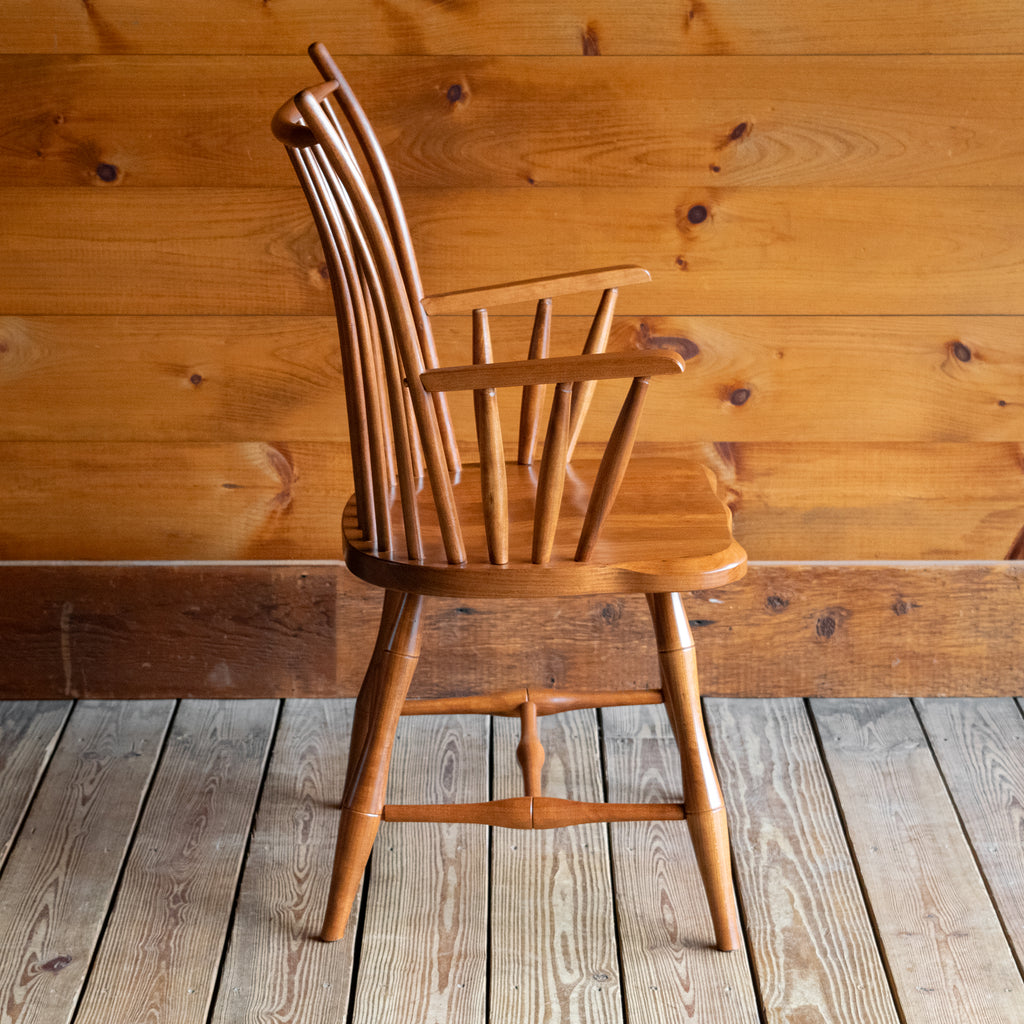 Solid Cherry Dining Arm Chair, Profile View