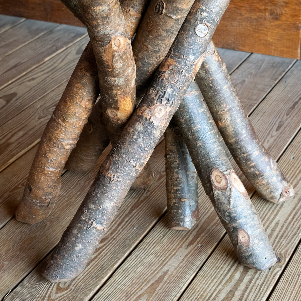 Freeform Willow Table | Rustic Octagonal Table with Willow Twig Top and ...